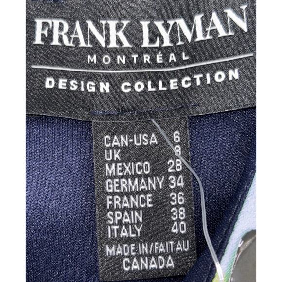 NEW Frank Lyman Black Navy Sheath Dress Floral Pattern Sleeveless Size 6 NWT - Picture 8 of 10